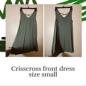 Green cris cross dress